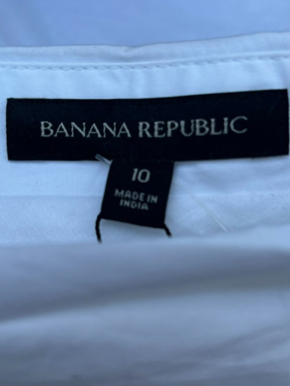 NWT Banana Republic One Shoulder White Lined Poplin Dress 10 - Picture 9 of 11